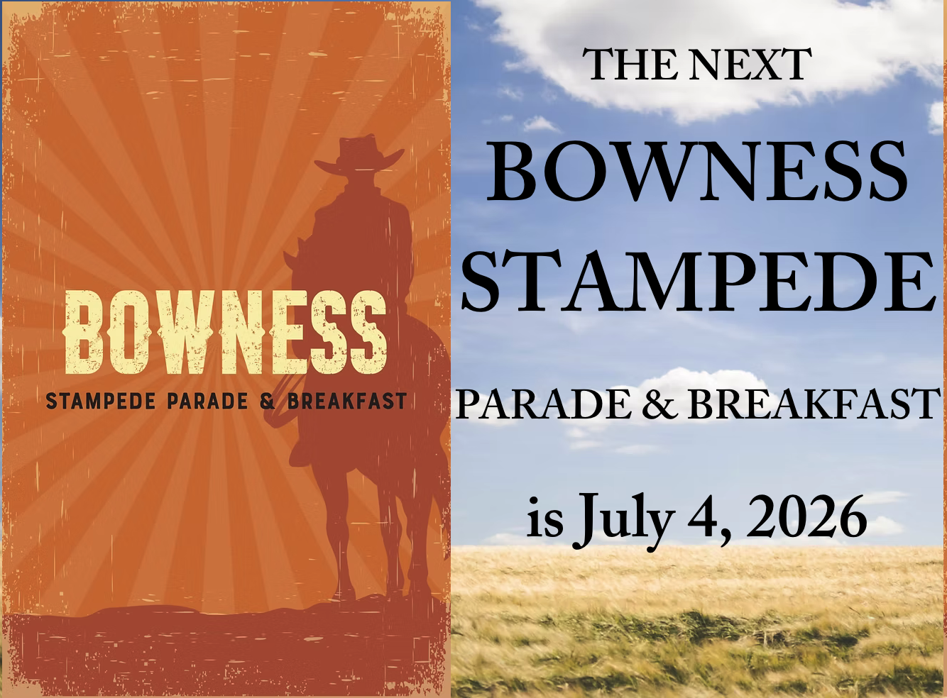 Poster: 35th Annual Bowness Stampede Parade and Breakfast
