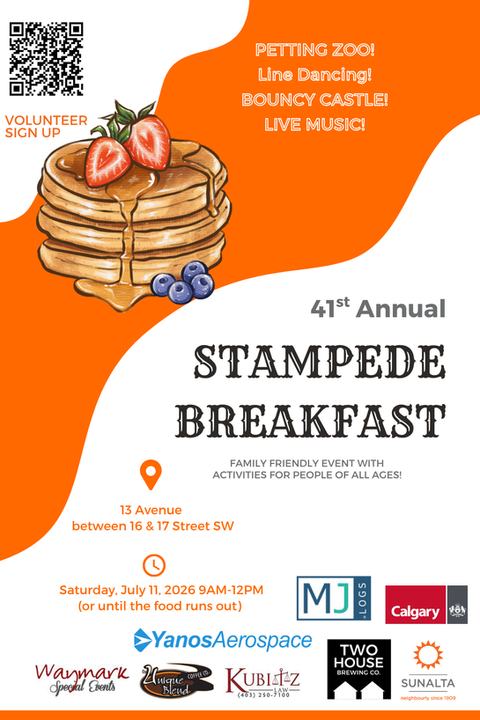 Poster: Sunalta Stampede Pancake Breakfast