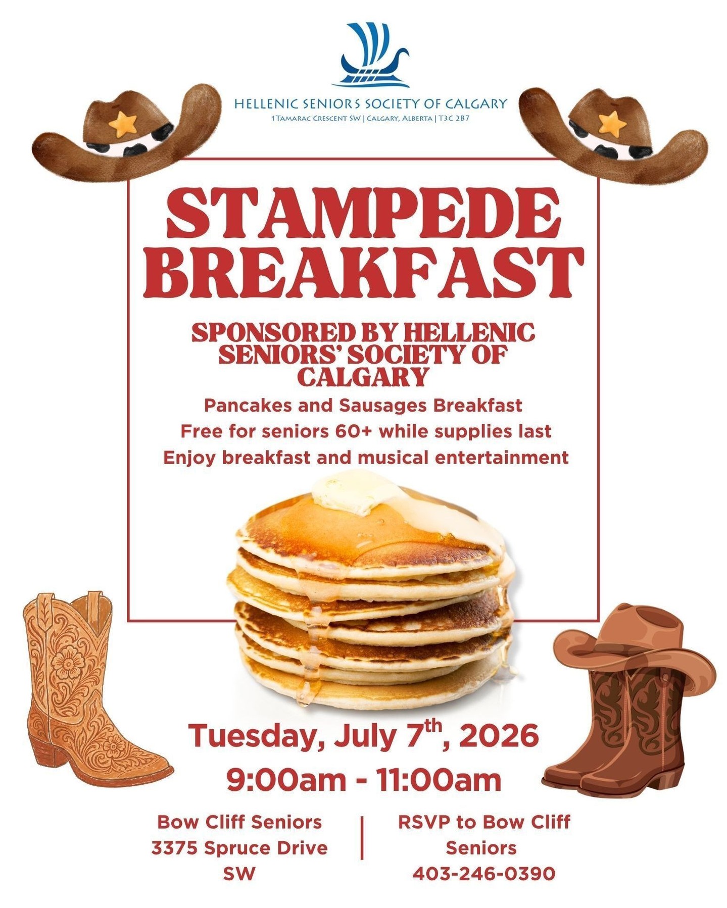 Hellenic Seniors Society Stempede Breakfast