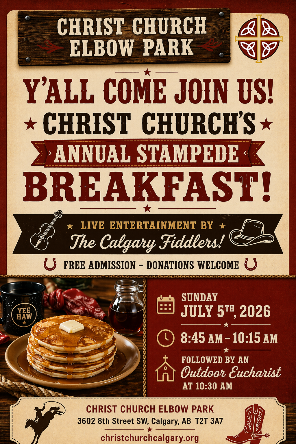 Christ Church Elbow Valley Annual Stampede Breakfast