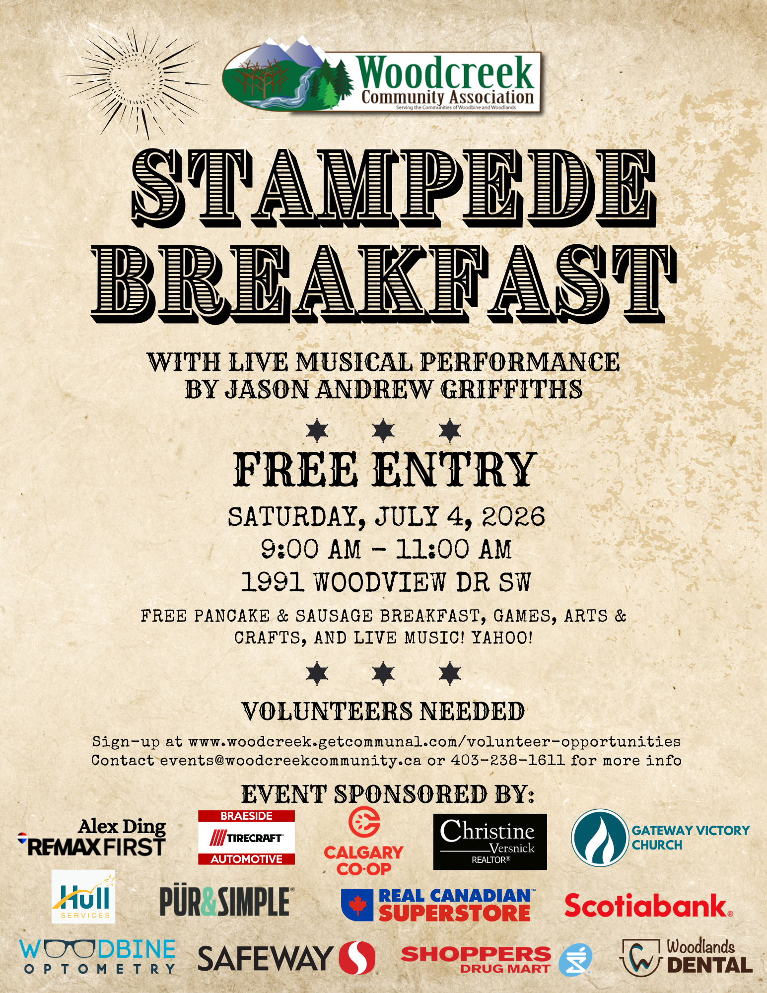 2026 Woodcreek Stampede Breakfast