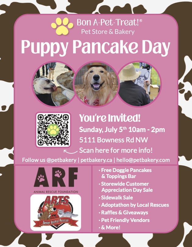 Poster: Bon A-Pet-Treat! Puppy Pancake Day