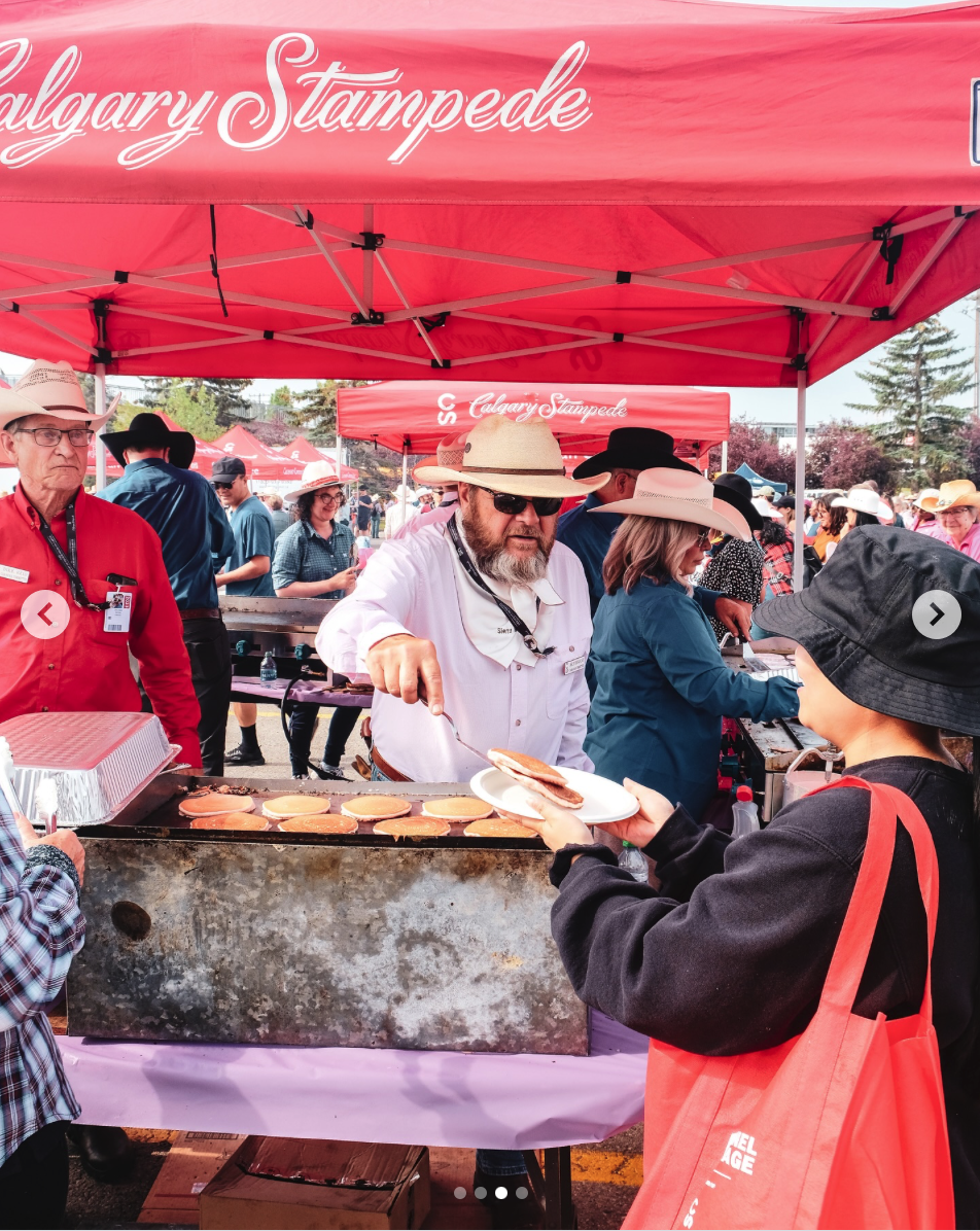 Pink Pancake Stampede Caravan Breakfast at Southcentre Mall