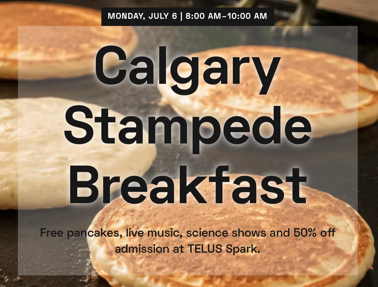 TELUS Spark Dino Summer Pancake Breakfast