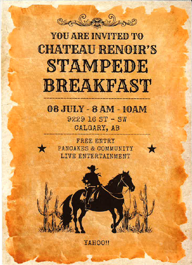 Chateau Renoir Stampede Breakfast