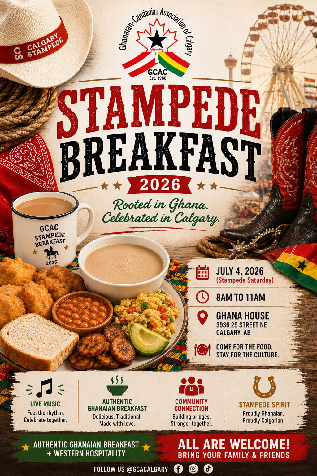 Ghanaian-Canadian Association of Calgary (GCAC) Stampede Breakfast