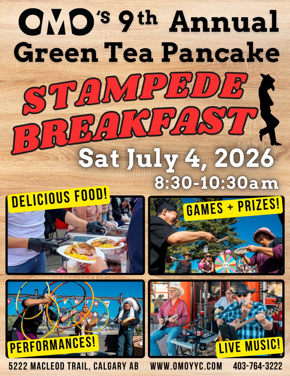 OMO Teppanyaki Green Tea Stampede Breakfast